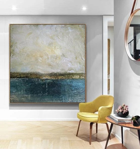 Evening Landscape Canvas Sky Abstract Canvas Artwork KVJO6 wall art